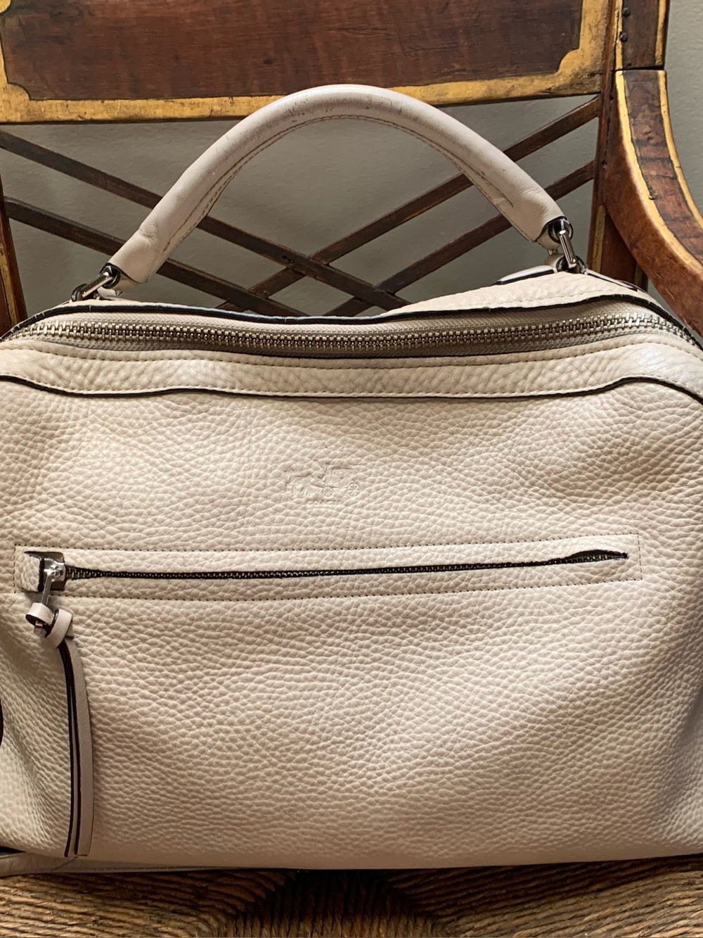 Coach Bleecker toaster Bag Cream Leather Top-Handle